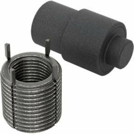BSC PREFERRED Black-Phosphate Steel Key-Locking Inserts with Installation Tool Thick Wall 5/8-18 Thread Size 90245A058